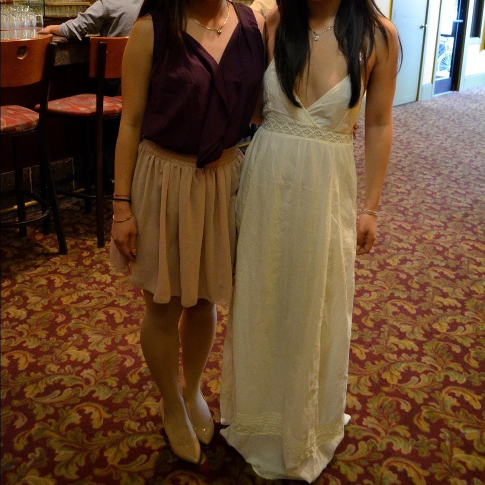 H&M maxi white dress